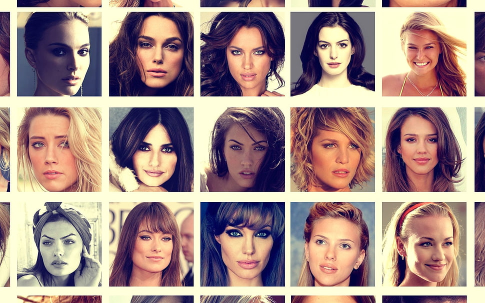 women's photo collage screenshot HD wallpaper