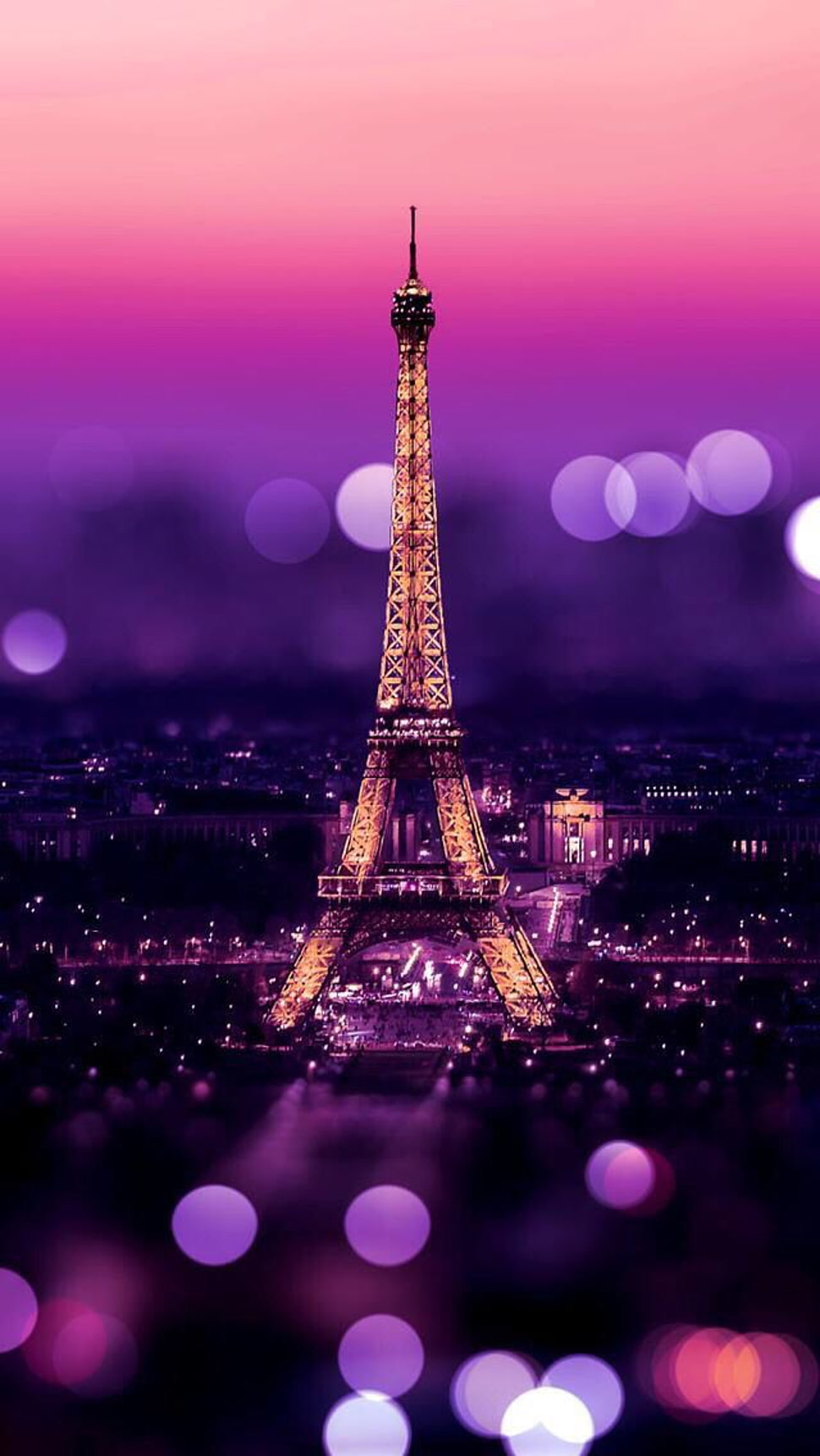 Eiffel Tower Autumn Sunset 4K Ultra HD Mobile Wallpaper