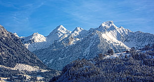 snowy mountain, Mountains, Snow, Top HD wallpaper