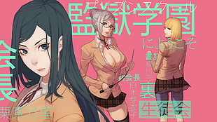 school anime poster, Kangoku Gakuen, Prison School, Shiraki Meiko, Midorikawa Hana