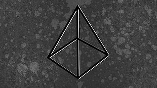 Etherium logo, abstract, optical illusion, geometry, monochrome HD wallpaper