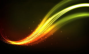 green and red wave light abstract illustration