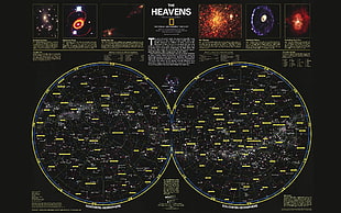 The Heavens wallpaper, star map, National Geographic, infographics