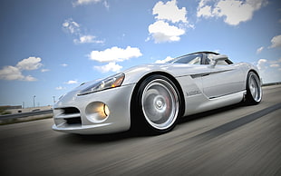 silver-colored BMW sedan, vehicle, car, muscle cars, Dodge Viper SRT10 HD wallpaper