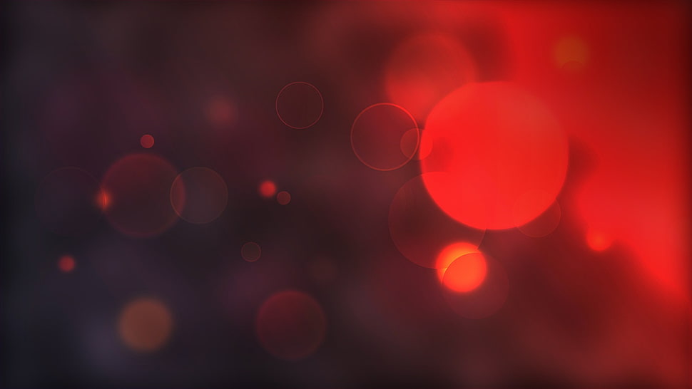 red bubble wallpaper, bokeh, circle, blurred HD wallpaper