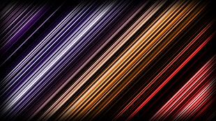 yellow, purple, and red stripe HD wallpaper