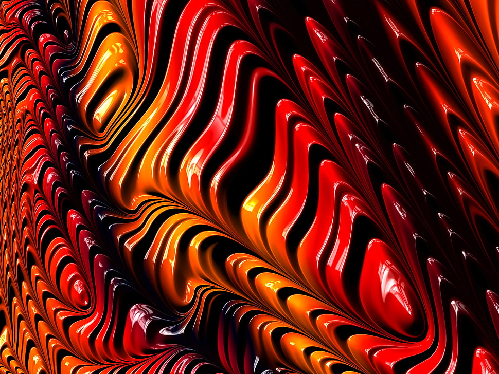 red and black illustration HD wallpaper