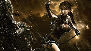 Tomb Raider Lara Croft digital wallpaper, fantasy art, Tomb Raider, Lara Croft, video games