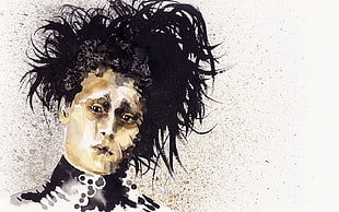 oil painting of Edward Scissorhands