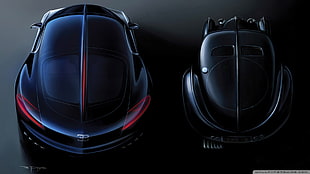 two black cars, Bugatti, car, vehicle