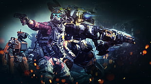 Titanfall game digital wallpaper, video games, Titanfall 2, soldier, titans