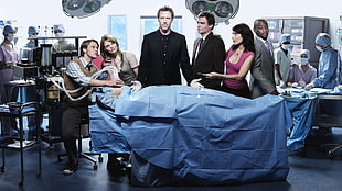 group of people inside operating room movie still, House, M.D., Hugh Laurie, Jennifer Morrison, James Wilson