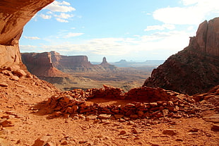 brown rock formations, landscape