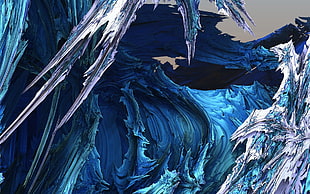 blue and white abstract art