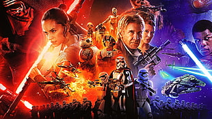 Star Wars Force Awakens poster, Star Wars HD wallpaper