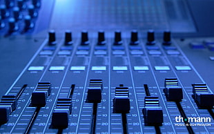 gray audio mixer, technology, music HD wallpaper