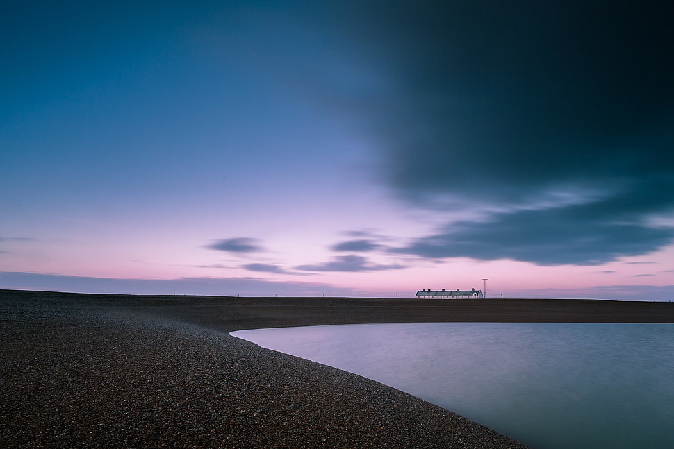calm body of water, nature, landscape, England, horizon HD wallpaper
