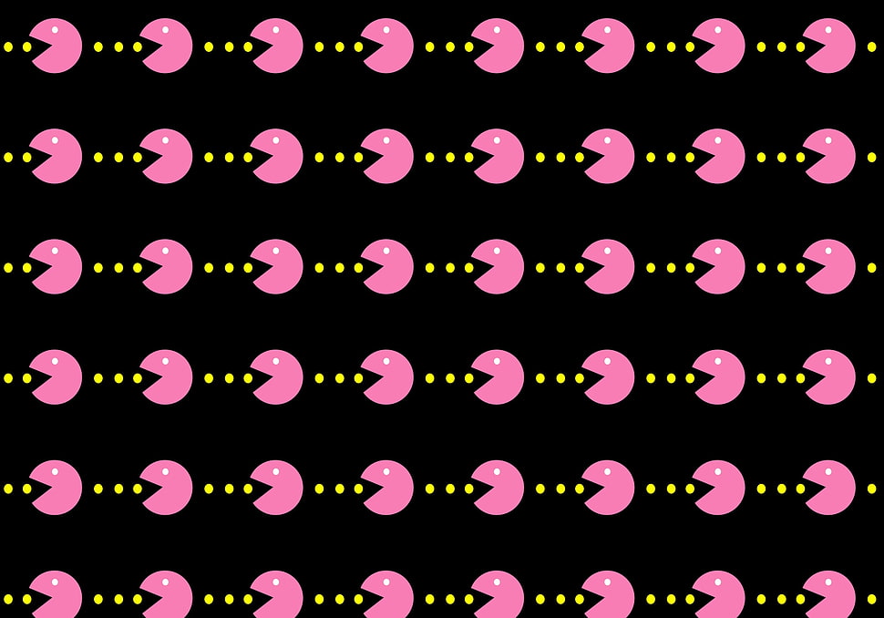 Pacman game illustratio HD wallpaper