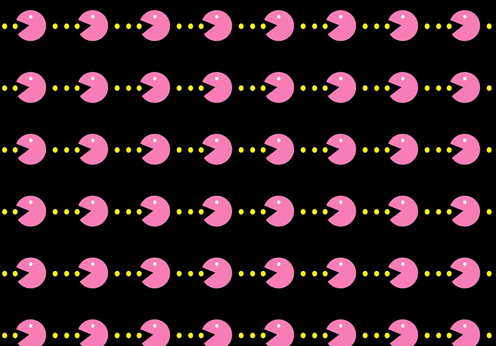 Pacman game illustratio HD wallpaper