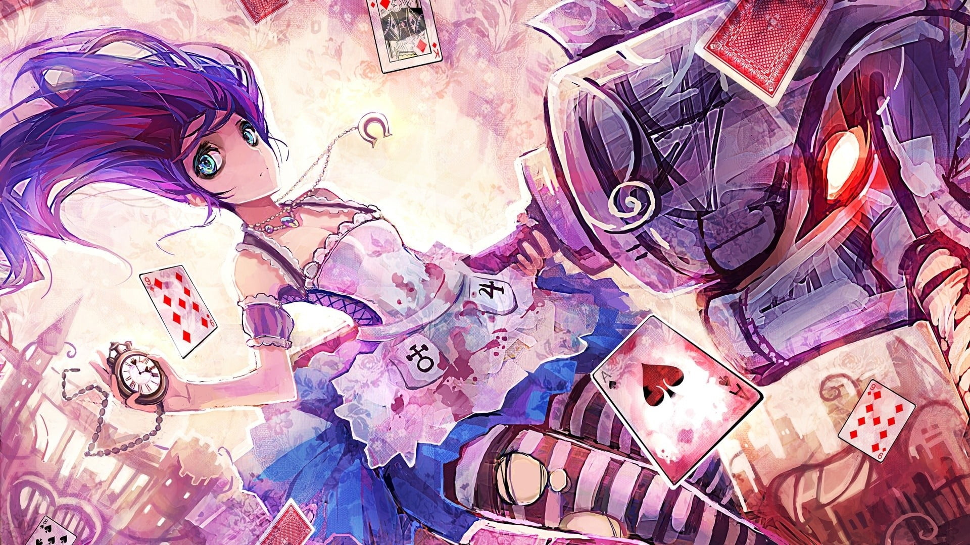 purple-hair anime character female illustration, anime, Alice: Madness Returns, Alice, fantasy art