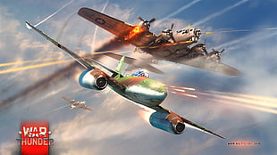 War Thunder game digital wallpaper, War Thunder, Gaijin Entertainment, airplane, Boeing HD wallpaper