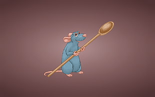 Ratatouille holding spoon graphic artwork