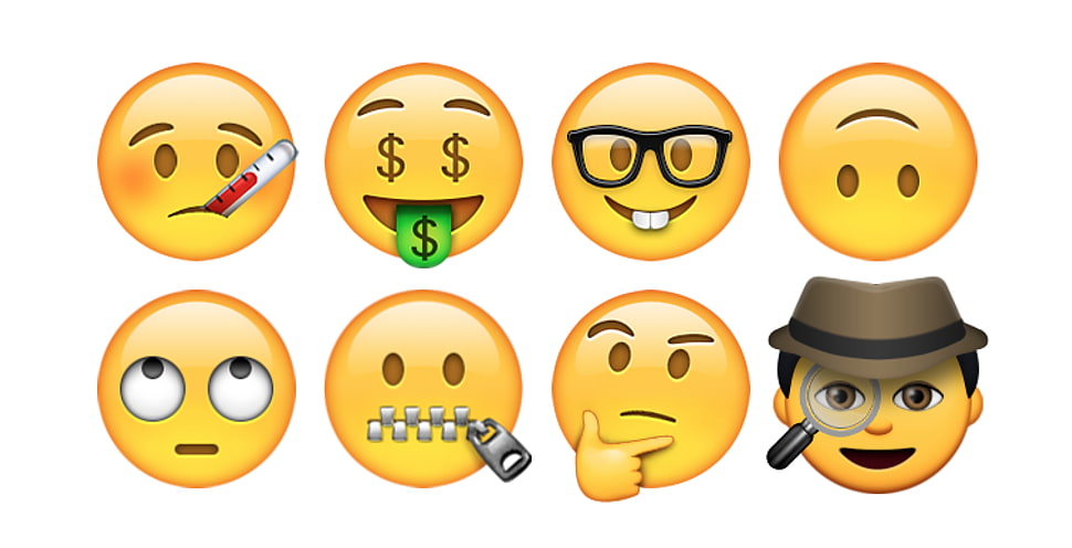 eight emojis HD wallpaper