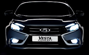 black Lada Vesta Concept, LADA, Vesta, Russia, car