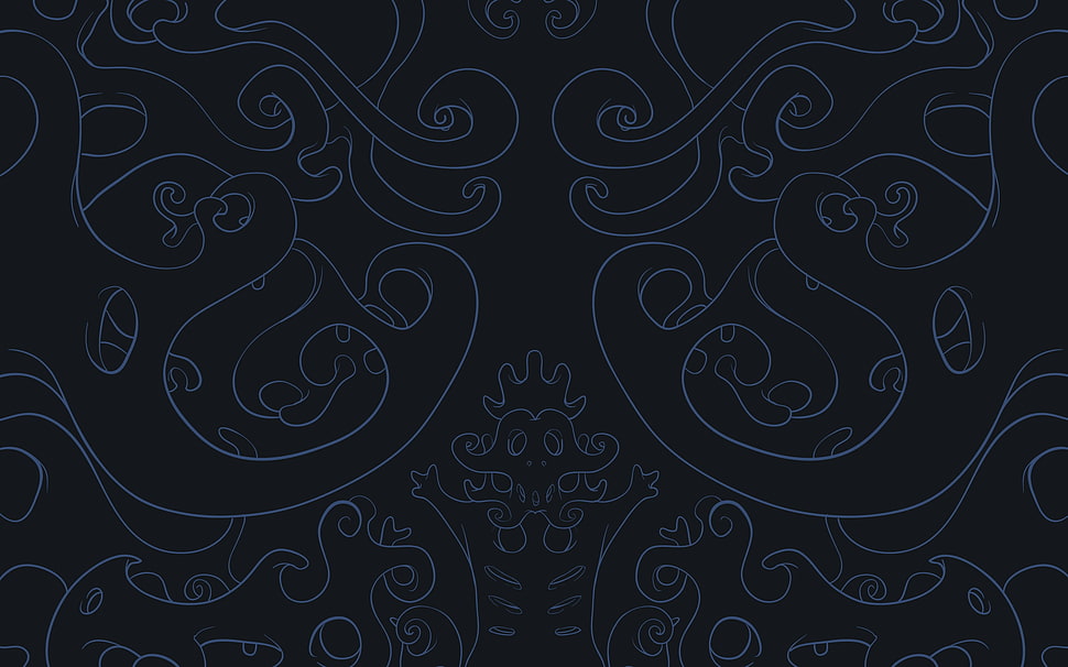 black and blue abstract sketch HD wallpaper