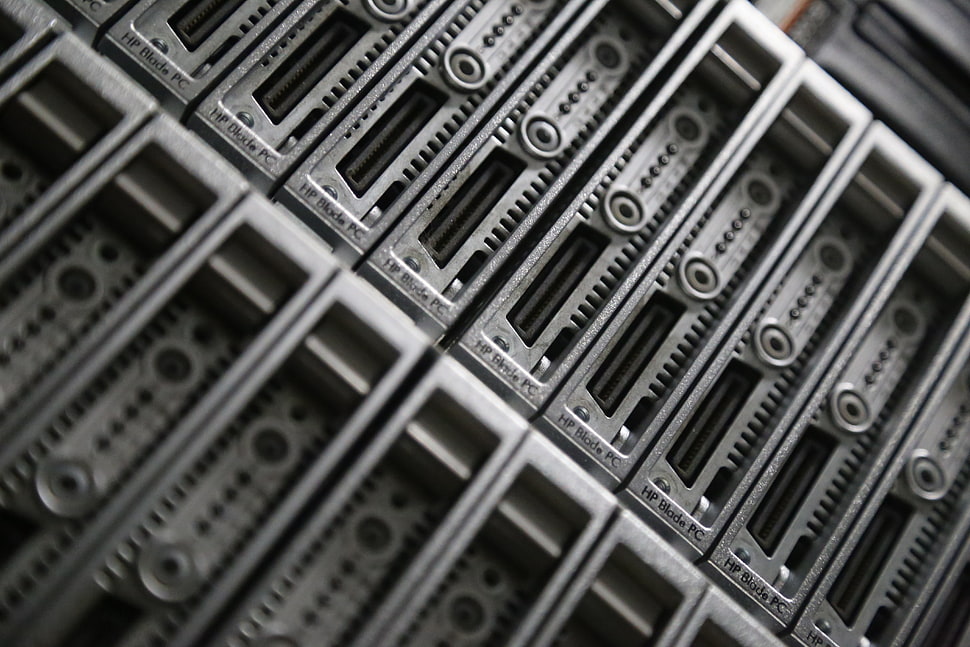 gray metal frame, server, computer, tech, cyber HD wallpaper