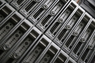 gray metal frame, server, computer, tech, cyber