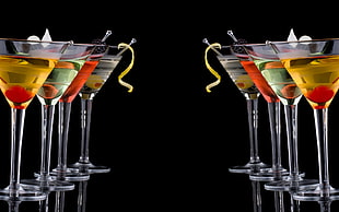 assorted cocktail drinks, drink, cocktails, drinking glass HD wallpaper