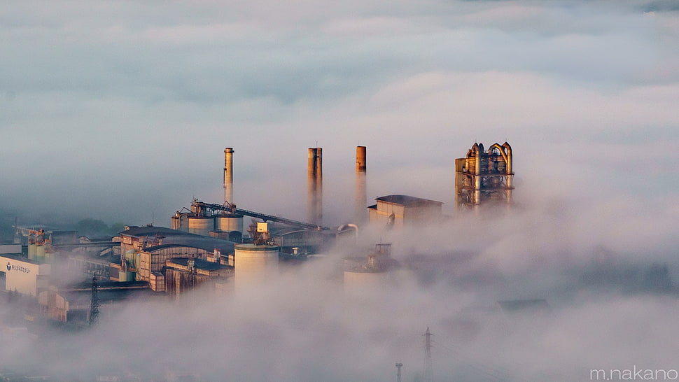 white high-rise buildings, building, 500px, factory HD wallpaper