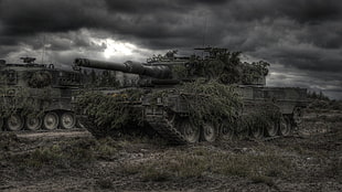 two mirage tanks during rainy day HD wallpaper