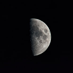 photo of half moon HD wallpaper