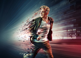 painting of man running HD wallpaper