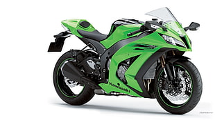 green Kawasaki Ninja sportbike, Kawasaki, Kawasaki ninja, superbike, motorcycle HD wallpaper
