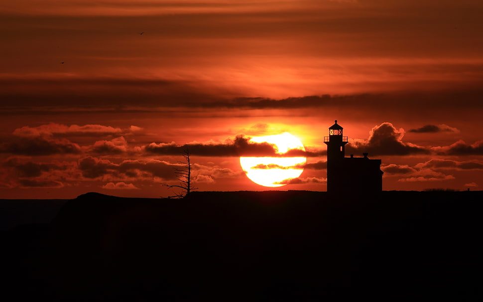 Lighthouse,  Sky,  Light,  Night HD wallpaper