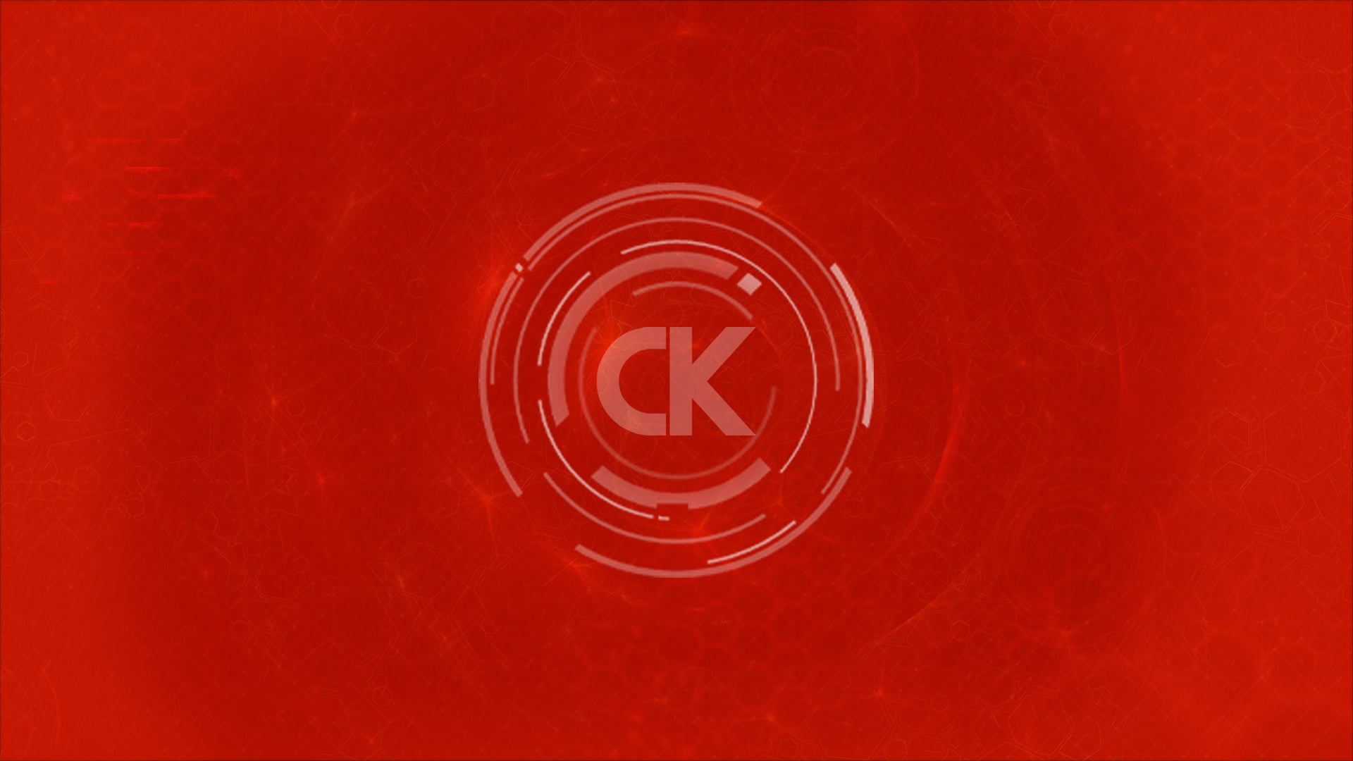 CK logo, digital art, red background