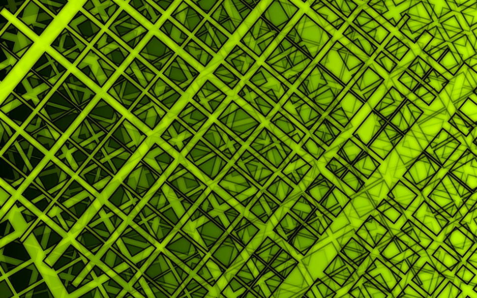 black and green illustration HD wallpaper