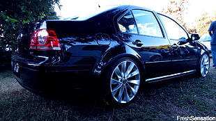 black sedan, Volkswagen Bora 1.8 Turbo, car HD wallpaper