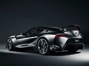 black luxury car, Toyota FT-1 Concept, car, vehicle, silver cars