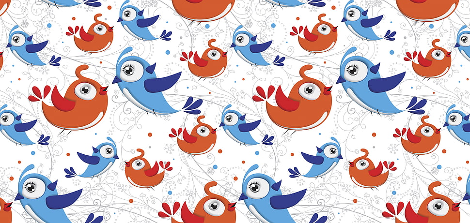Birds,  Vector,  Patterns,  Art HD wallpaper