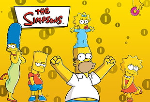 The Simpsons illustration, The Simpsons, Marge Simpson, Bart Simpson, Maggie Simpson HD wallpaper