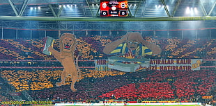 stadium interior, Galatasaray S.K., Turkey, soccer HD wallpaper