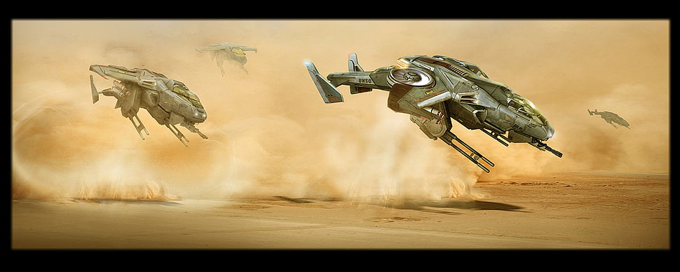 gray ship illustration, Halo, science fiction, video games HD wallpaper