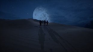 horses and moon, Dragon Age Inquisition, video games, Dragon Age HD wallpaper