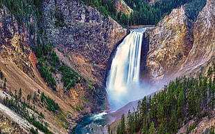 Water Falls illustraion HD wallpaper