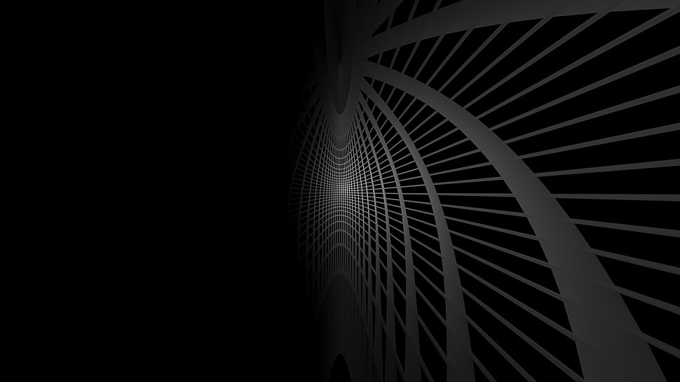 grey and black illustration HD wallpaper