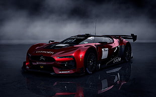 red racing car concept poster